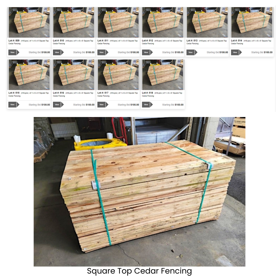 Square Top Cedar Fencing